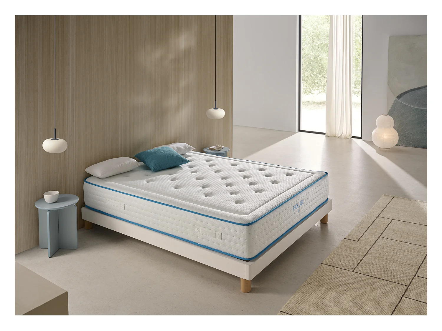 Colchón Visco Muelle Ensacado Polar Duo 90X200 Altura 29 +/- 2 Cm. Firmeza Media Alta. Matris