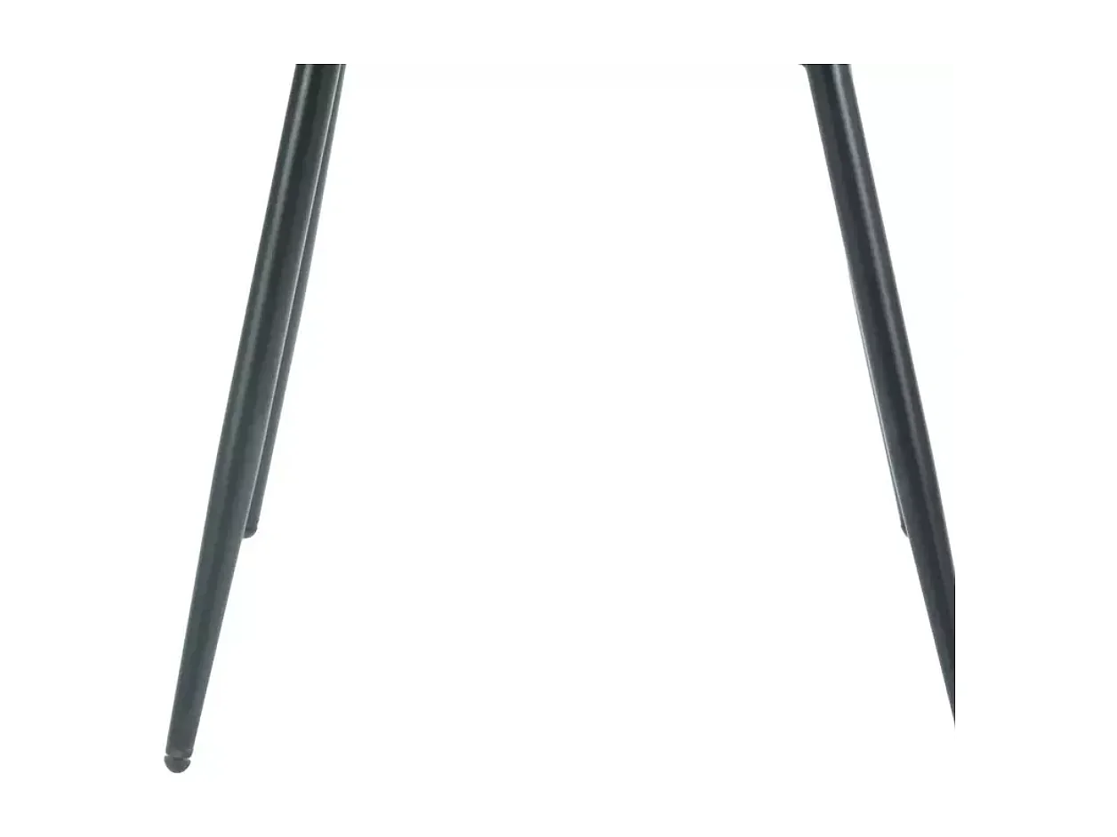 Chaise velours noir avec piétement métal noir mat, assise matelassée confortable LIRYCA