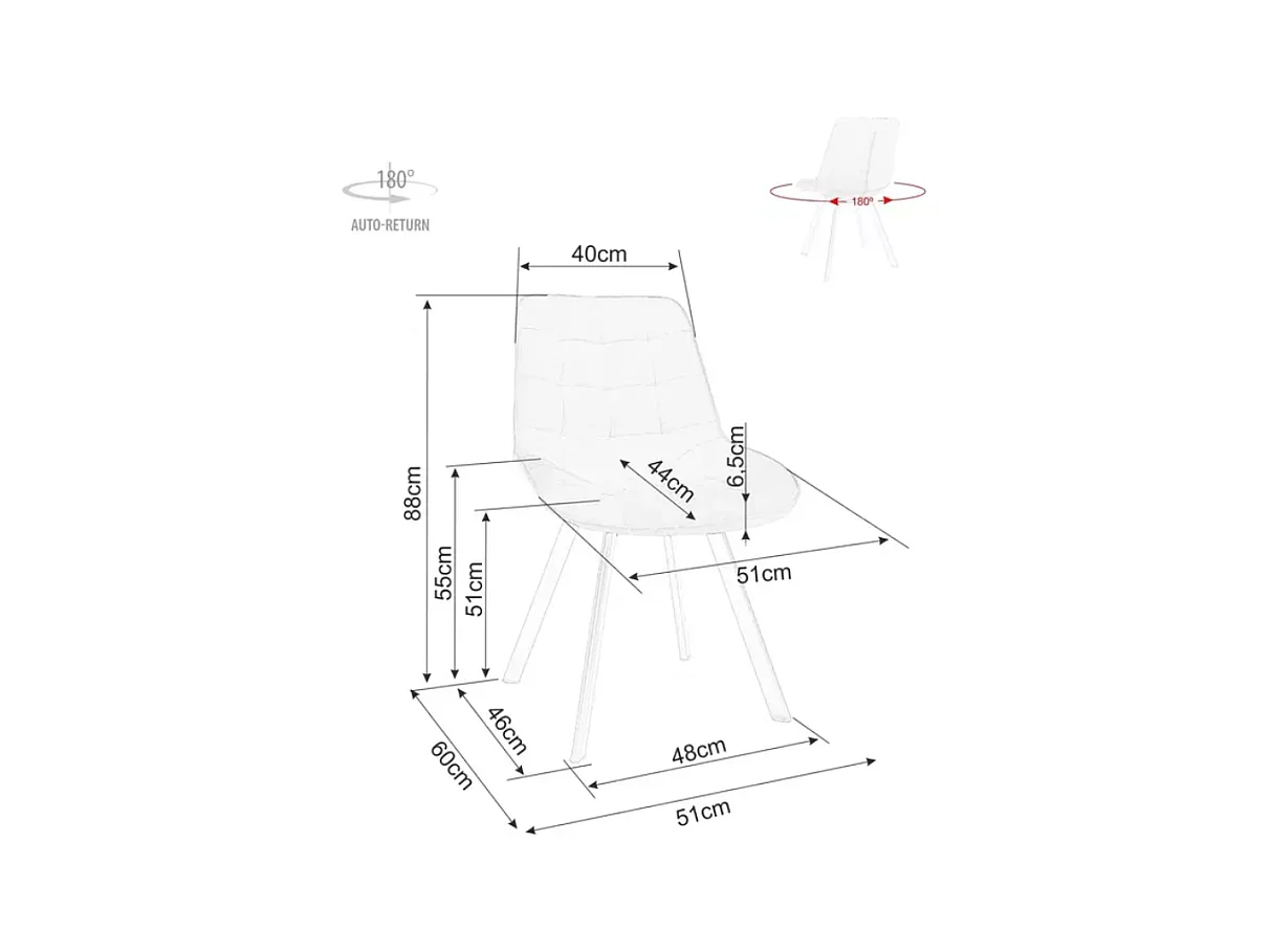 Chaise velours gris sur pied métal noir pivotante mat assise capitonnée et silhouette sobre MONTAJ