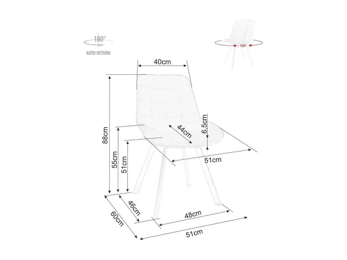 Chaise velours gris sur pied métal noir pivotante mat assise capitonnée et silhouette sobre MONTAJ