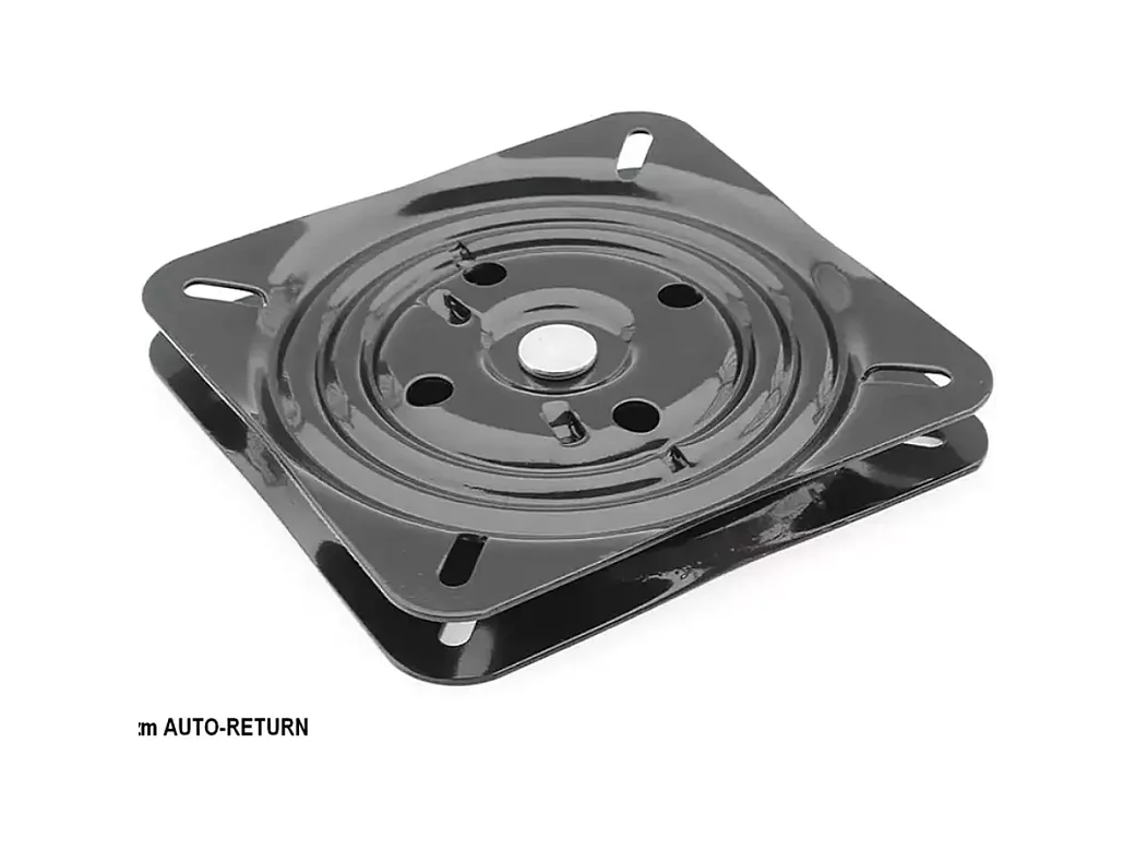 Chaise pivotante en velours gris avec ressorts et retour automatique intégré LOTINDA