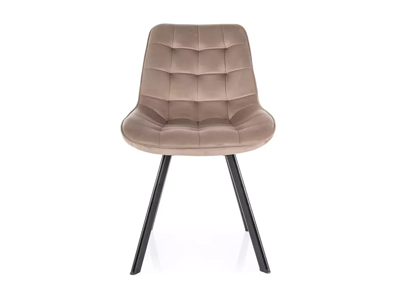 Chaise velours beige structure métal noir mat pivotante assise rembourrée élégante MONTAJ