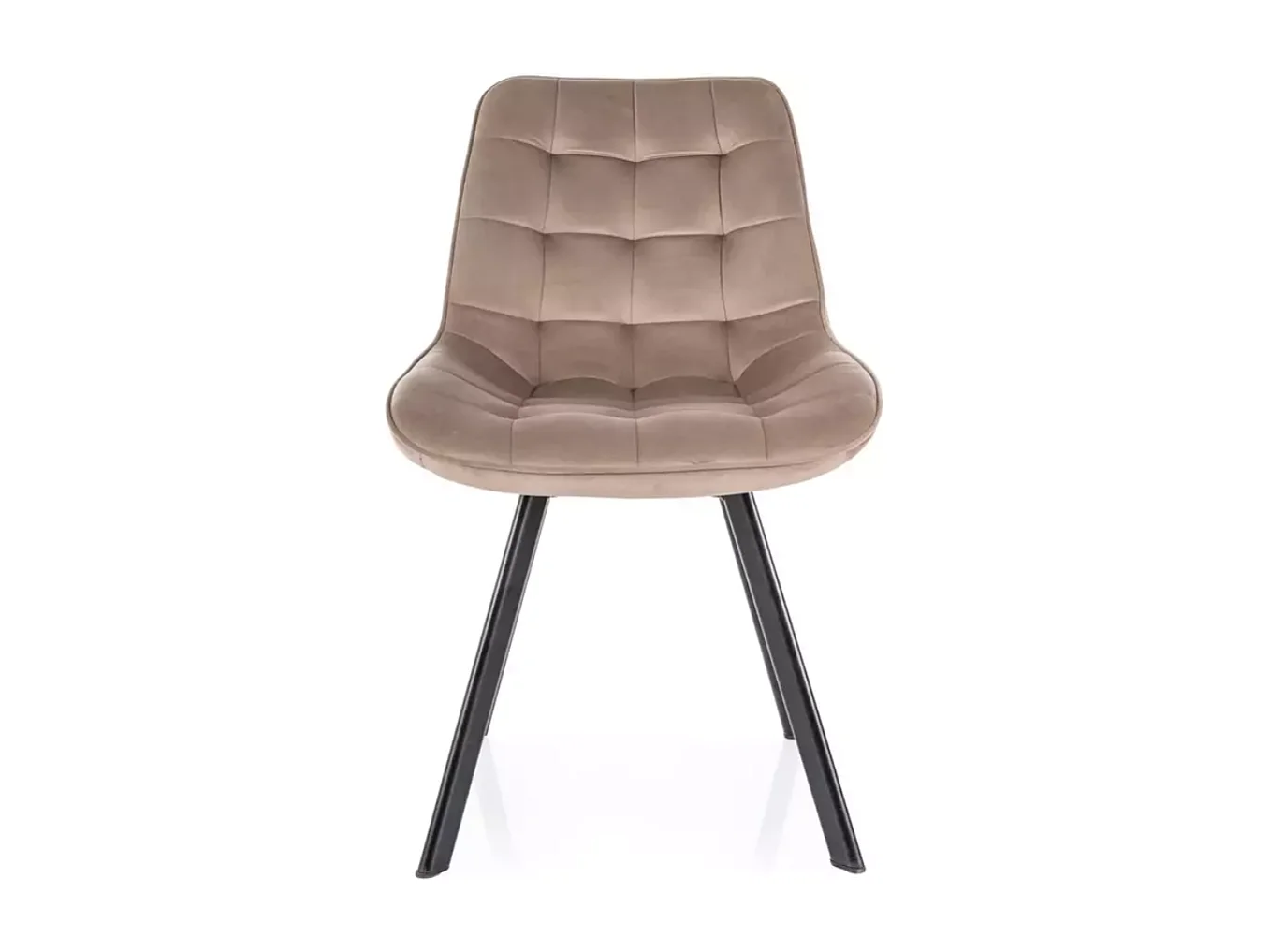 Chaise velours beige structure métal noir mat pivotante assise rembourrée élégante MONTAJ