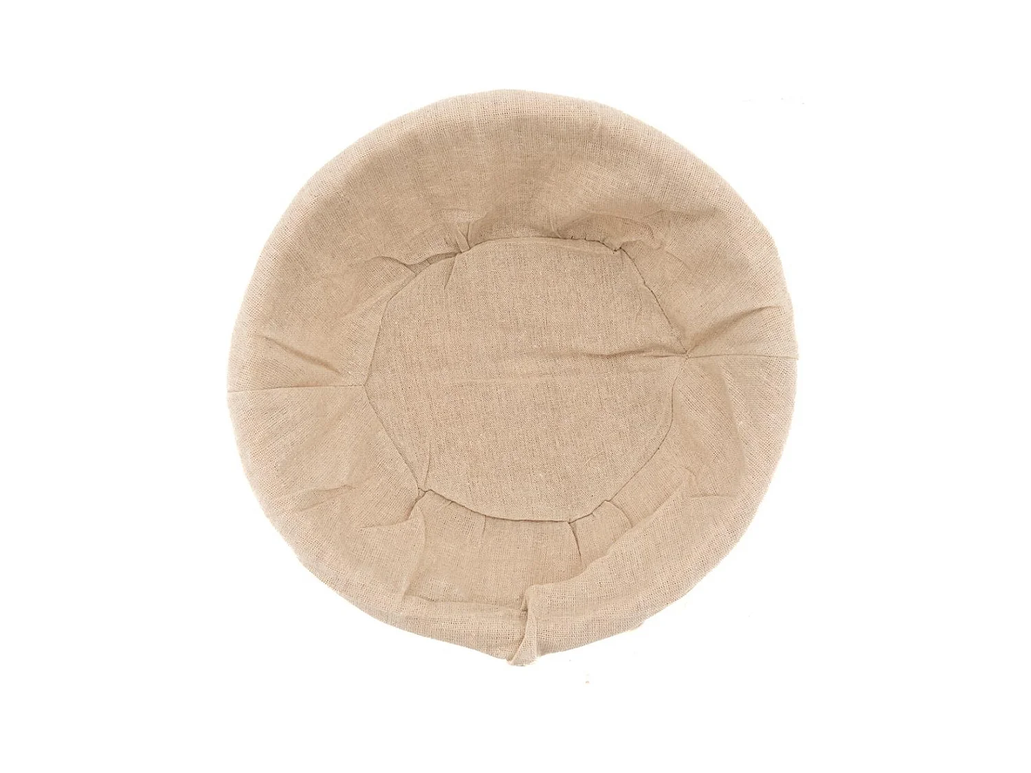 Corbeille en osier blanc avec doublure en jute