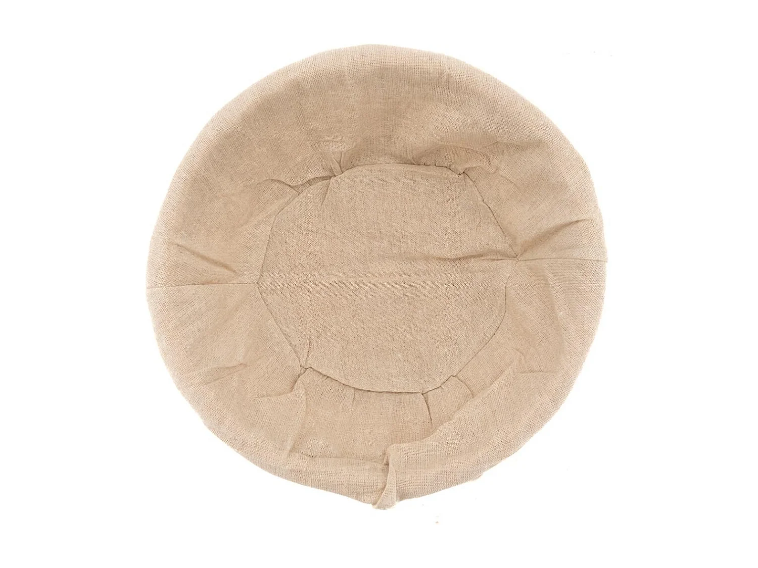 Corbeille en osier blanc avec doublure en jute