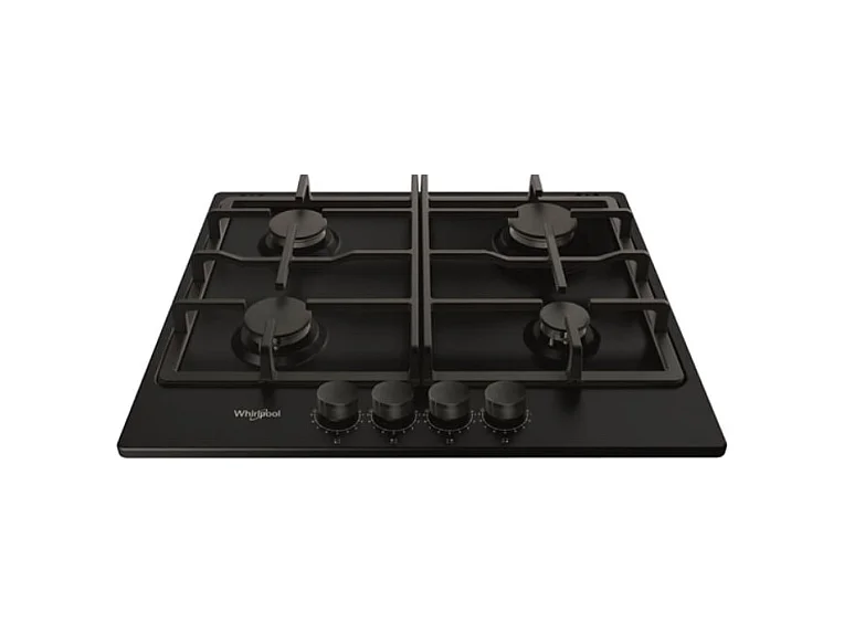Whirlpool Table de cuisson gaz 60cm 7300w noir - TGML660NB