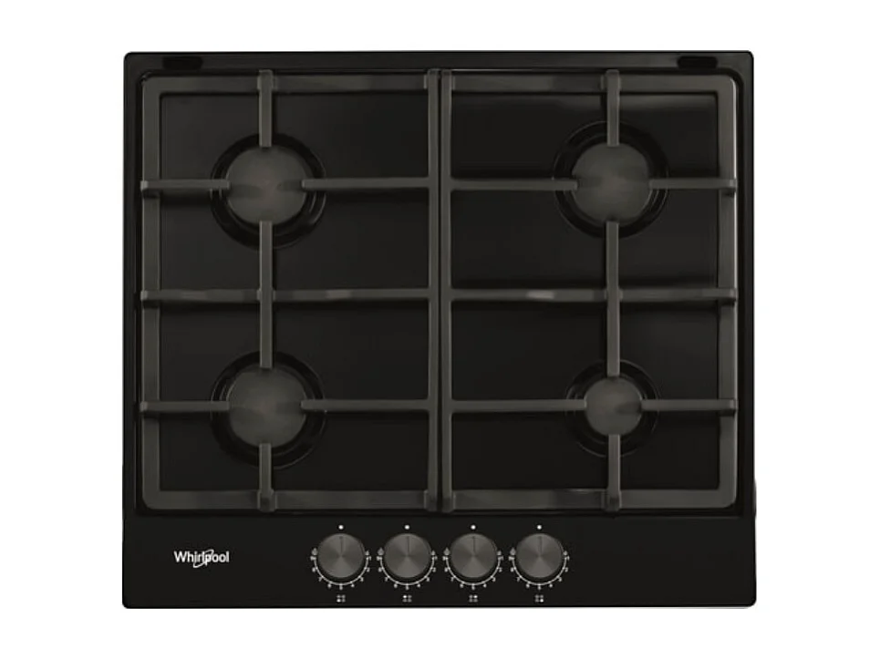 Whirlpool Table de cuisson gaz 60cm 7300w noir - TGML660NB