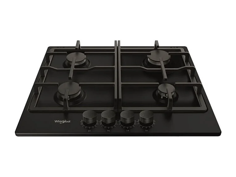 Whirlpool Table de cuisson gaz 60cm 7300w noir - TGML660NB