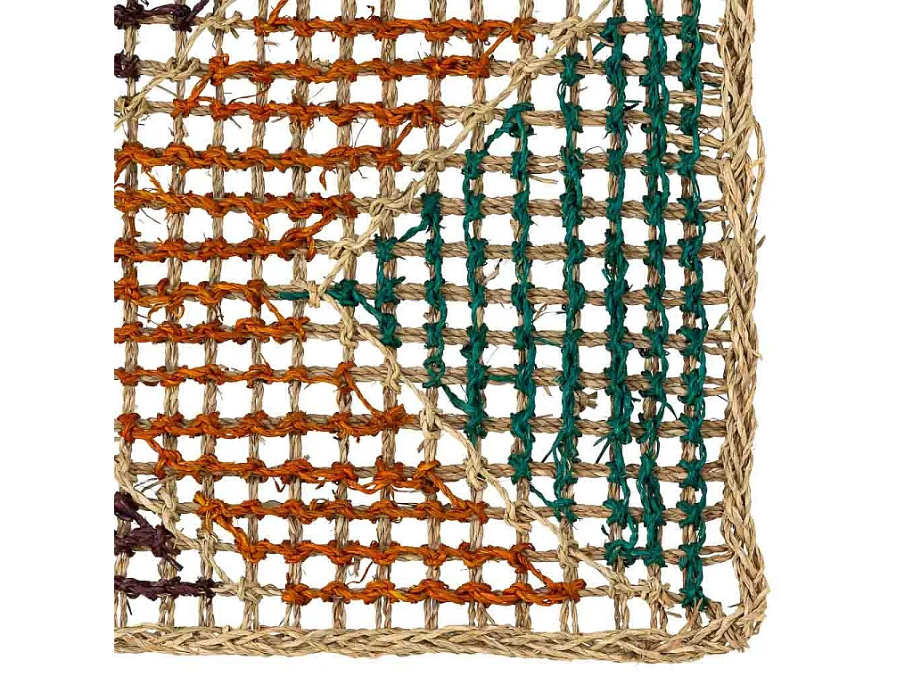 Felpudo de fibra marrón 60x35x1.2h cm