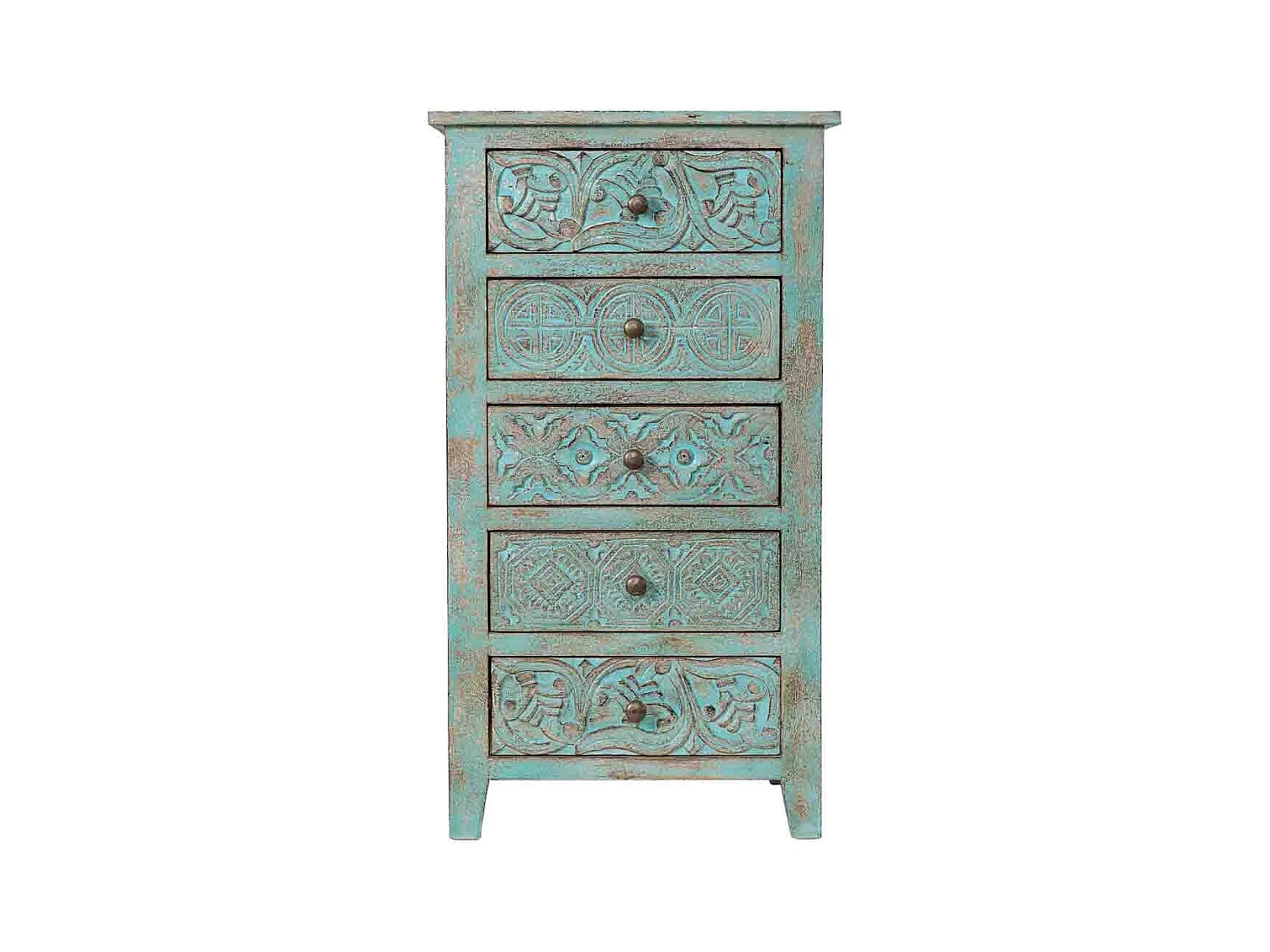 Commode en bois bleu 50x40x90