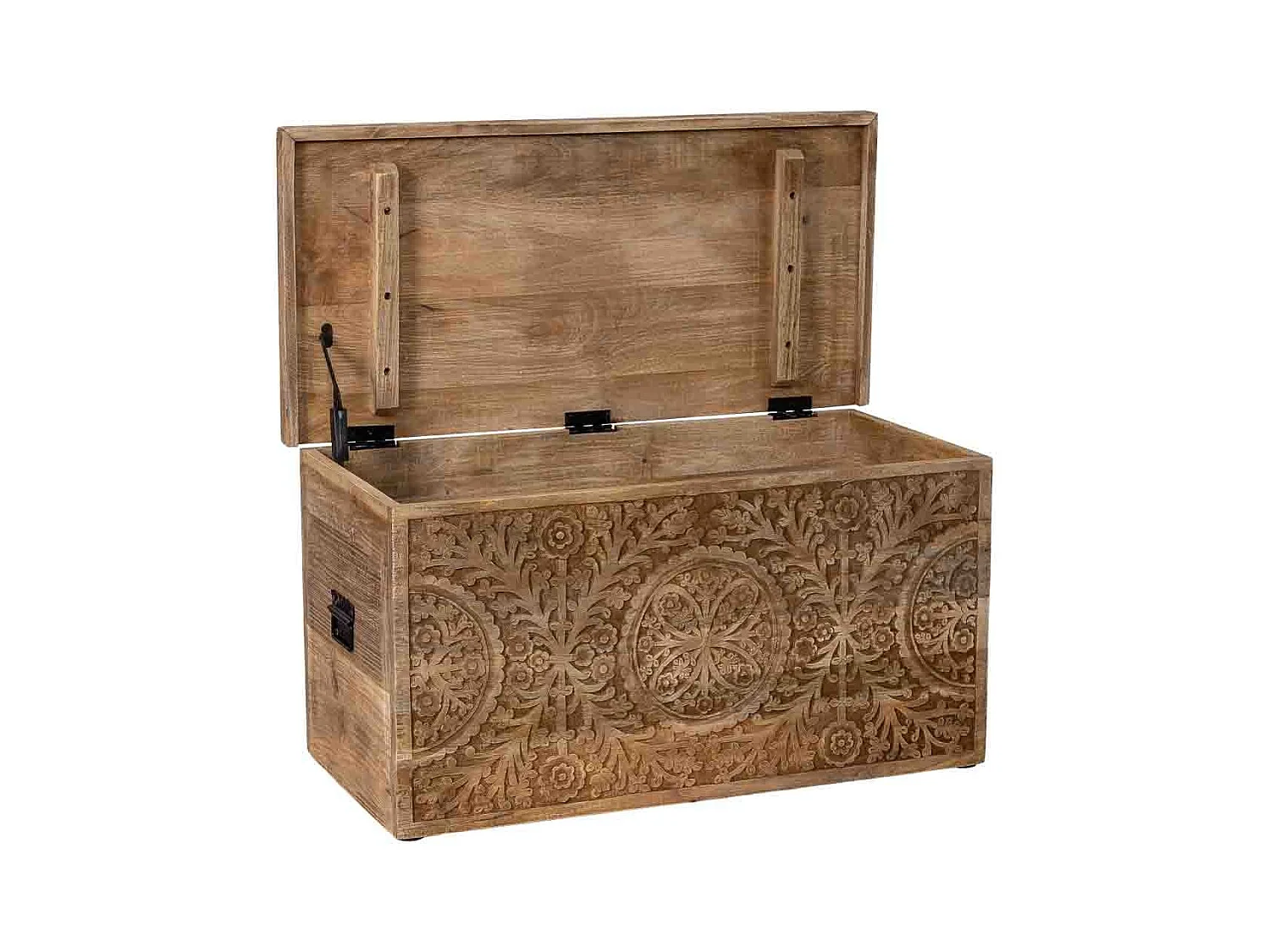 Coffre en bois naturel  83x40x42