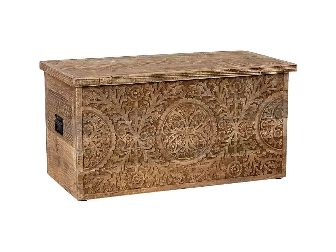 Baul de madera natural 83x40x42