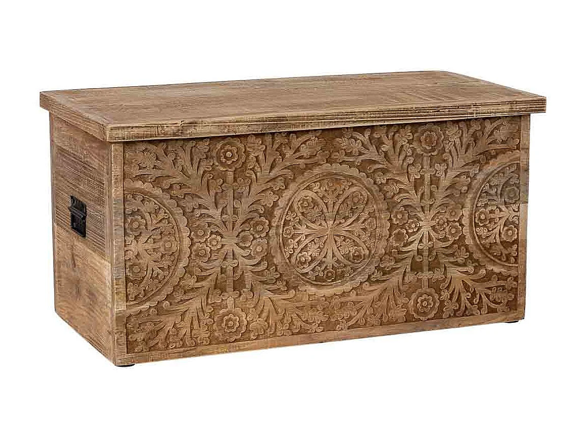 Coffre en bois naturel  83x40x42