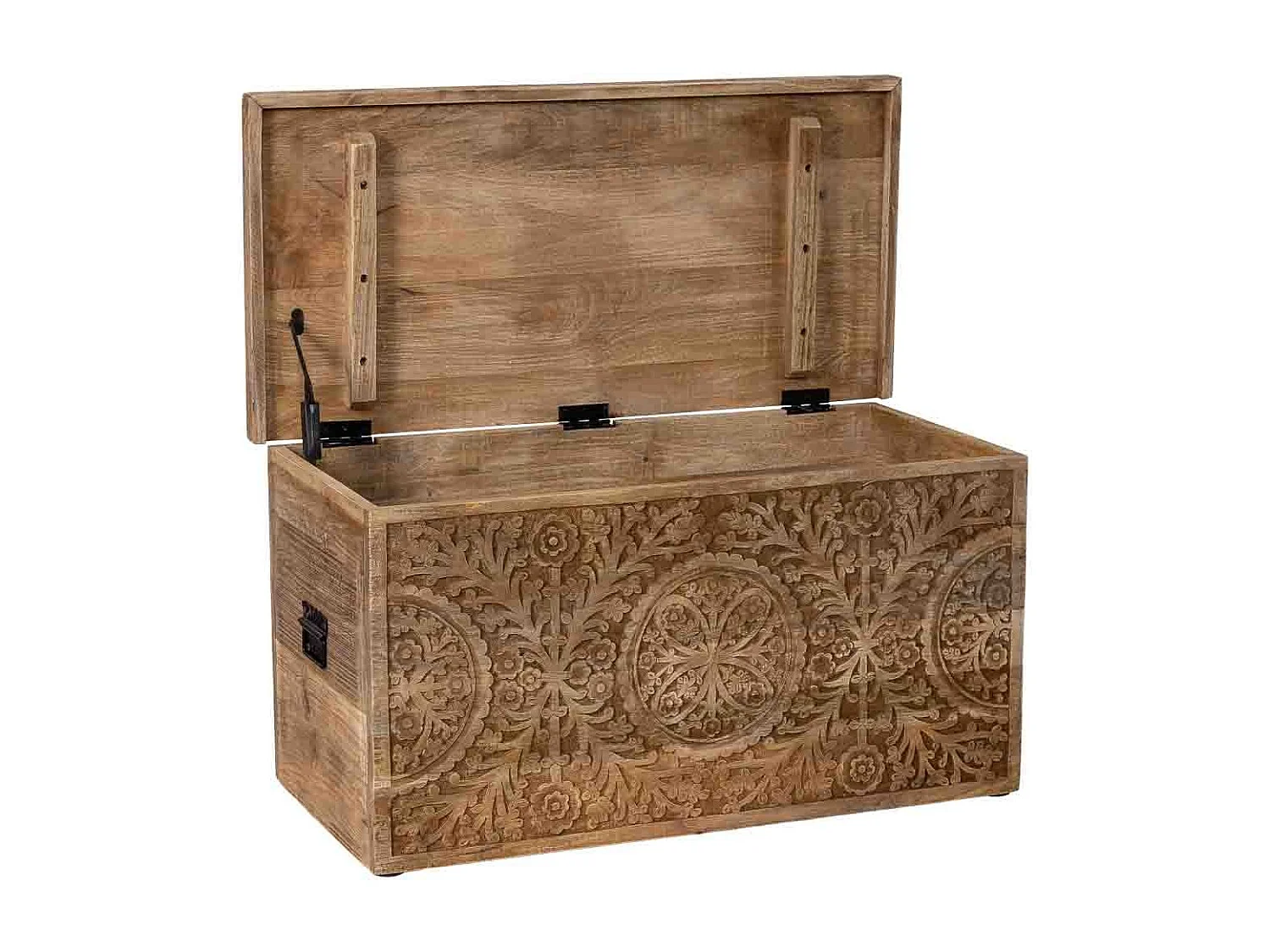 Coffre en bois naturel  83x40x42