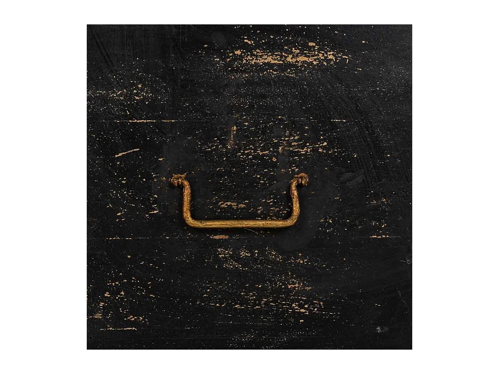 Baúl de Madera artesanal negro 101x40x47