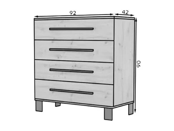 Sideboard Marten/Schubladen/Möbelplatte/Braun