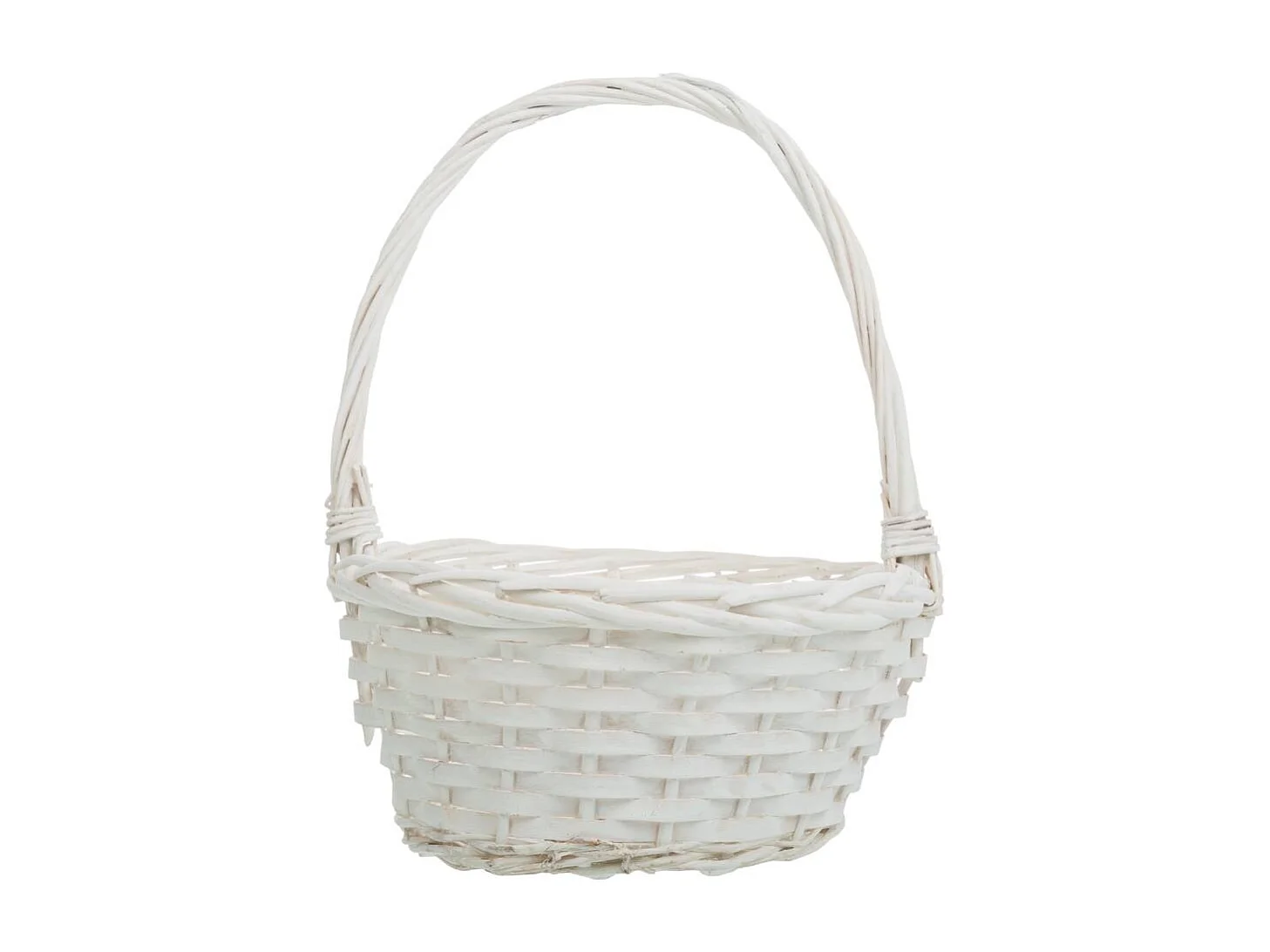Lot de 3 paniers en osier blanc 23x23x28 cm-19x19x24 cm-15x15x20 cm