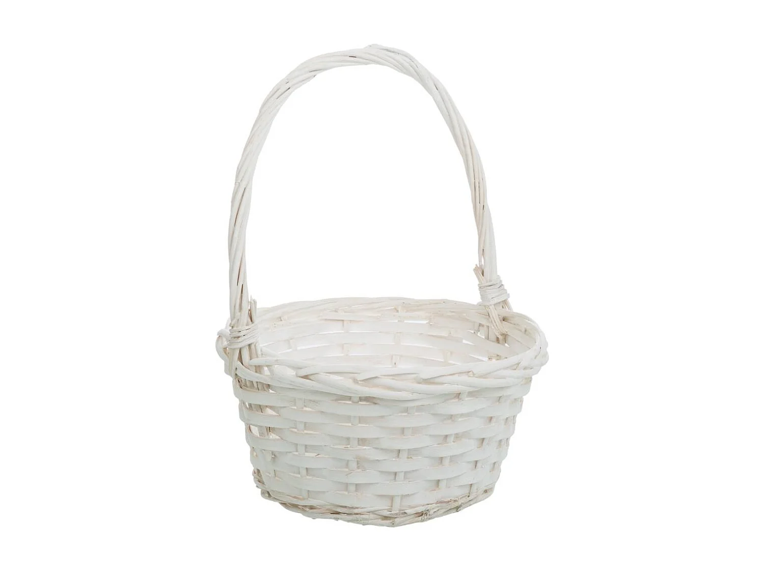 Conjunto de 3 cestos de vime branco 23x23x28-19x19x24-15x15x20cm