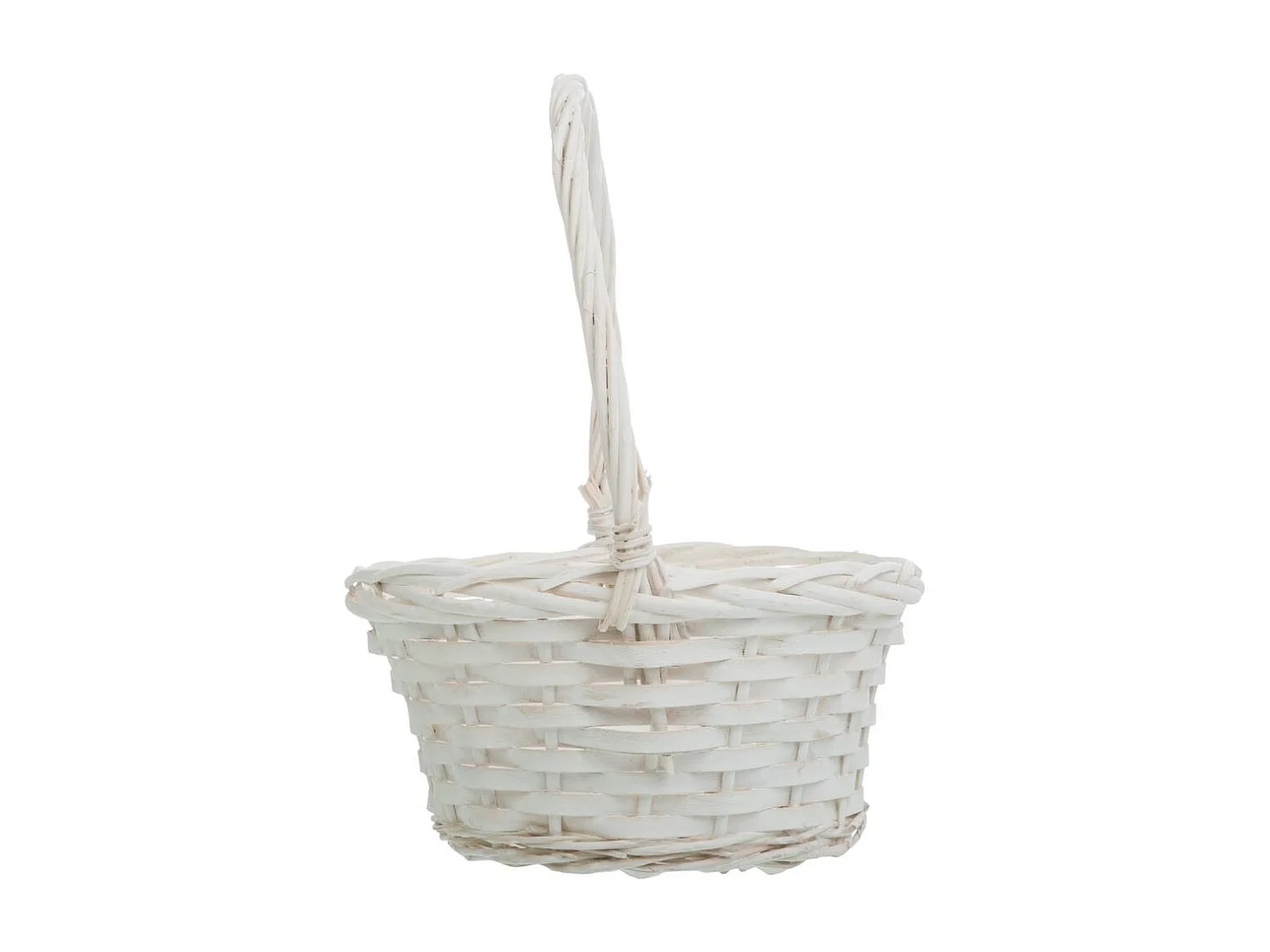 Conjunto de 3 cestos de vime branco 23x23x28-19x19x24-15x15x20cm