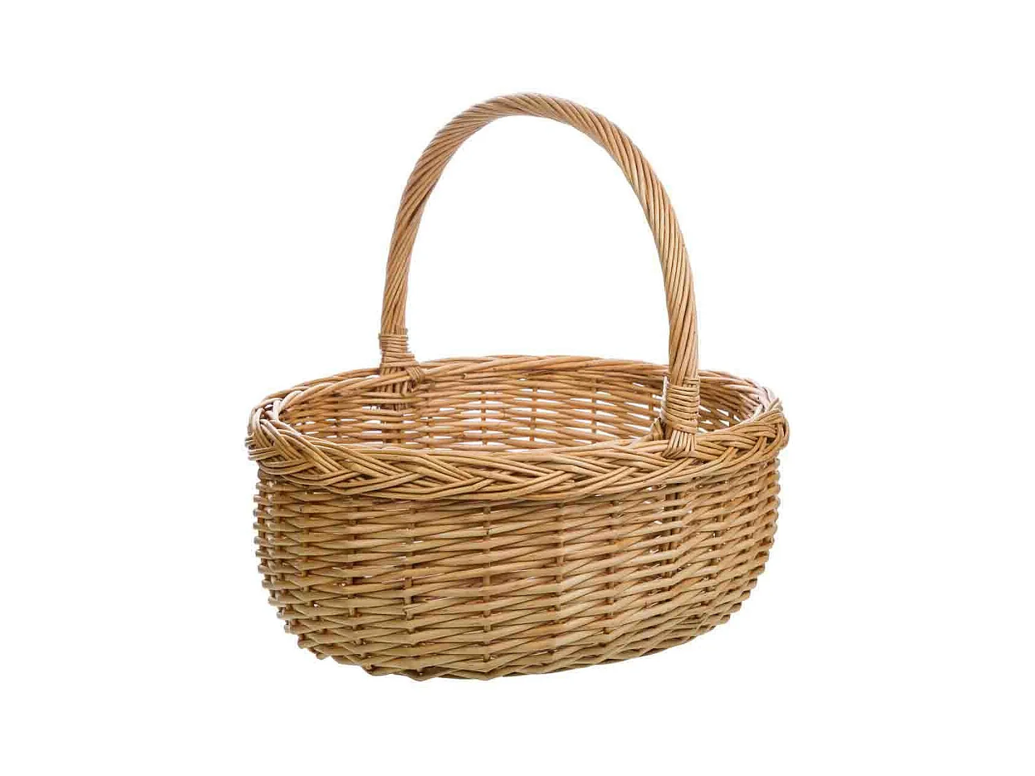 Set mit 3 braunen, natürlichen Weidenkörben