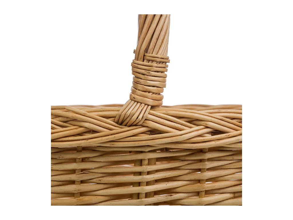 Set mit 3 braunen, natürlichen Weidenkörben