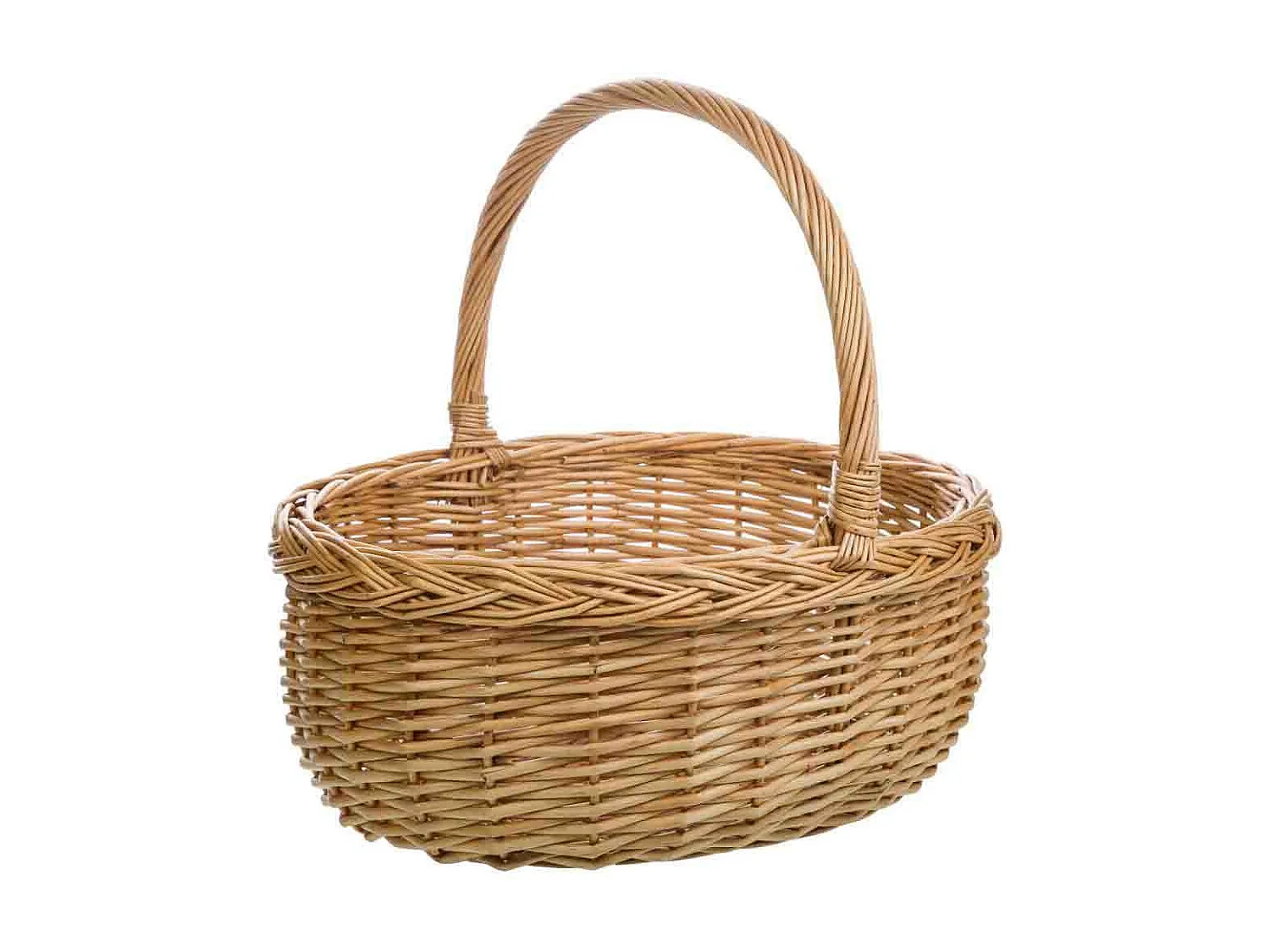 Set di 3 cestini in vimini naturale marrone
