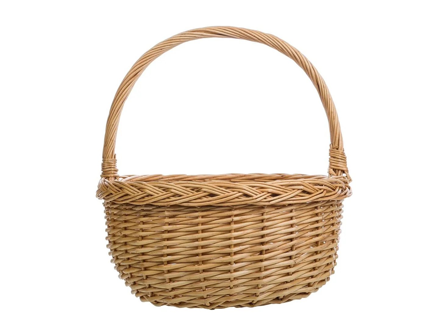 Set di 3 cestini in vimini naturale marrone
