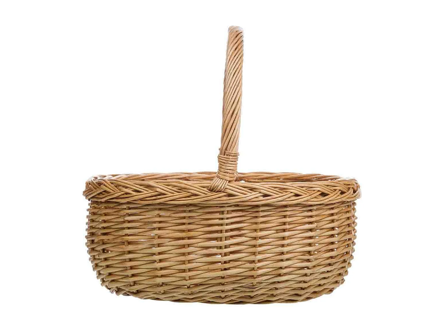 Set di 3 cestini in vimini naturale marrone