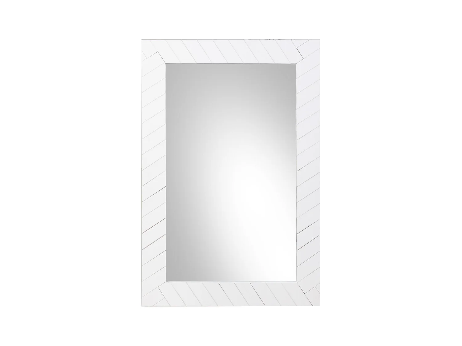 Espelho em metal branco 50x03x80h cm