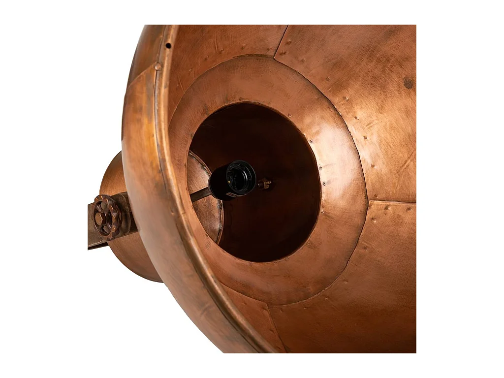 Candeeiro de teto em metal dourado, 39,5x5x152,5h cm