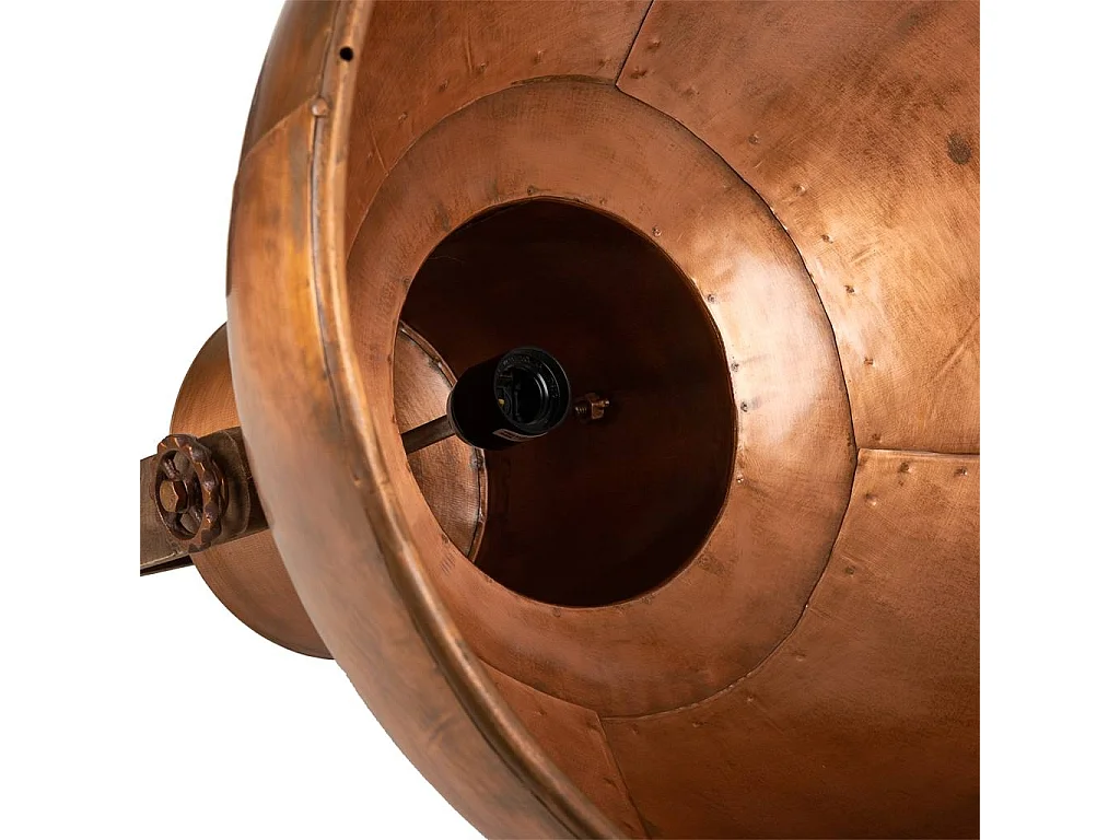 Candeeiro de teto em metal dourado, 39,5x5x152,5h cm