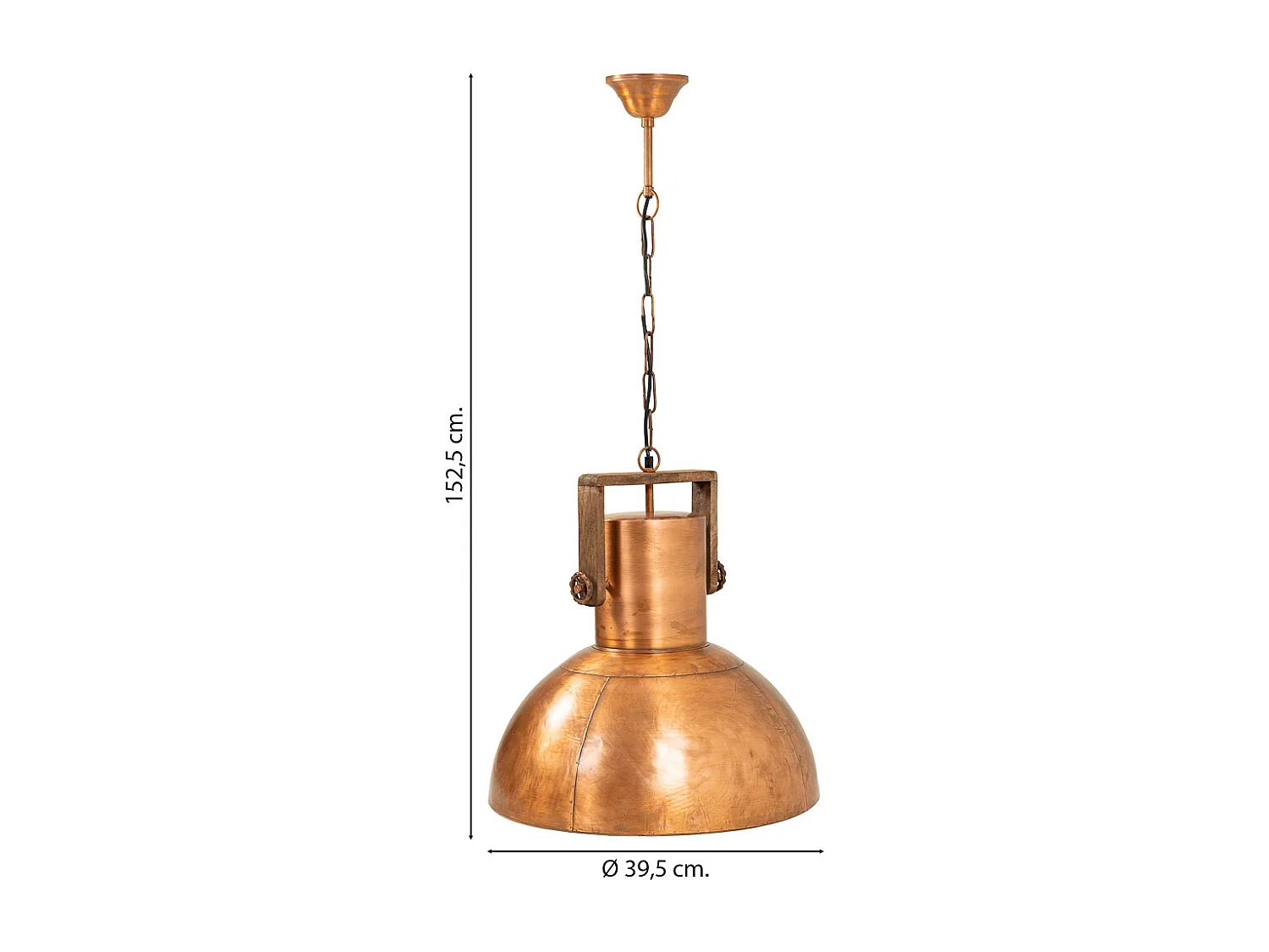 Lampada a sospensione in metallo 39,5x5x152,5 Oro