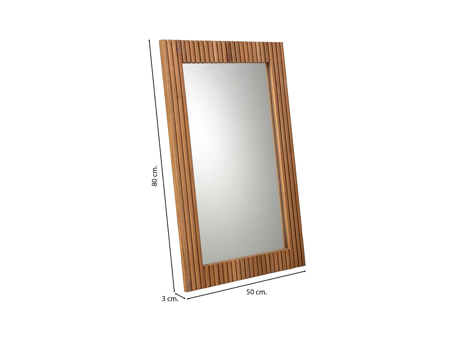 Espejo metal marrón 50x03x80