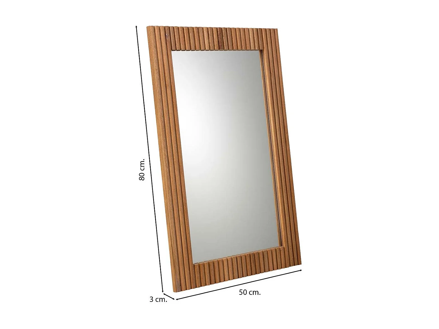 Espejo metal marrón 50x03x80