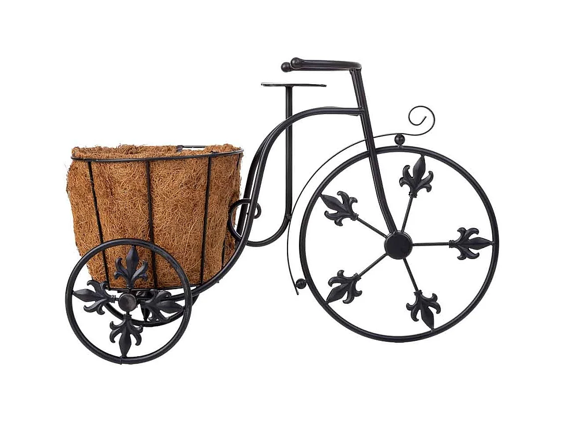 Support de jardinière pour vélo noir, 51x20x33h cm