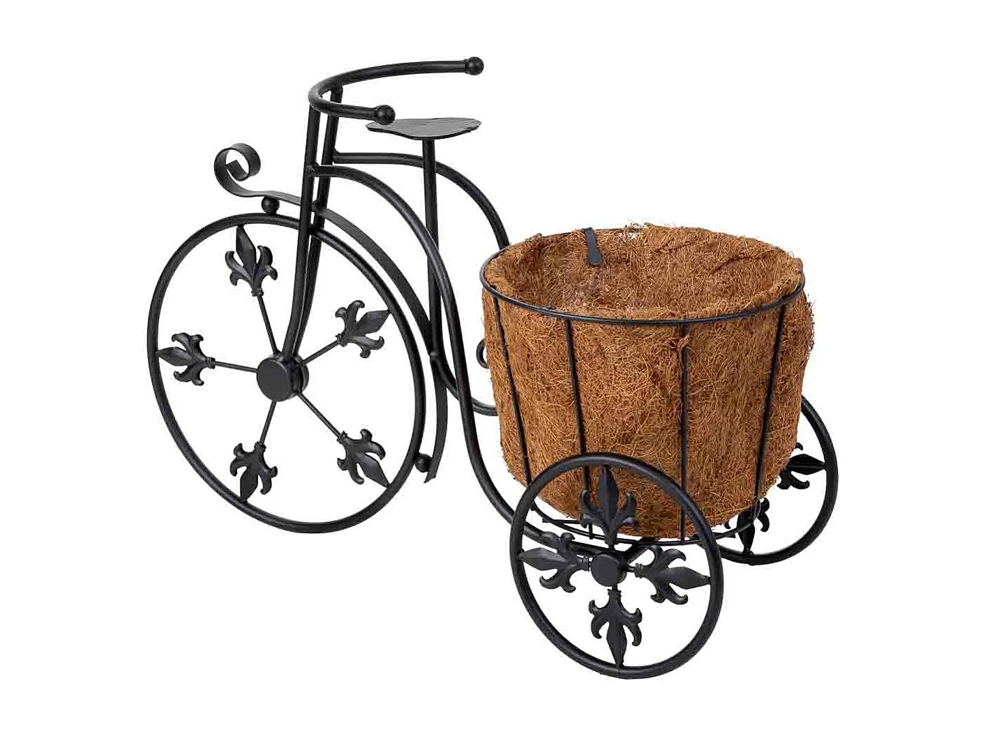 Support de jardinière pour vélo noir, 51x20x33h cm