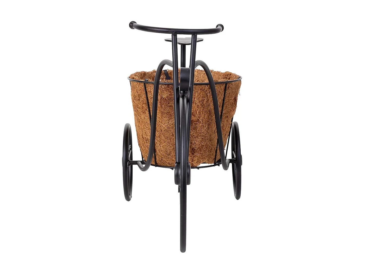 Soporte macetero bicicleta negro, 51x20x33h cm