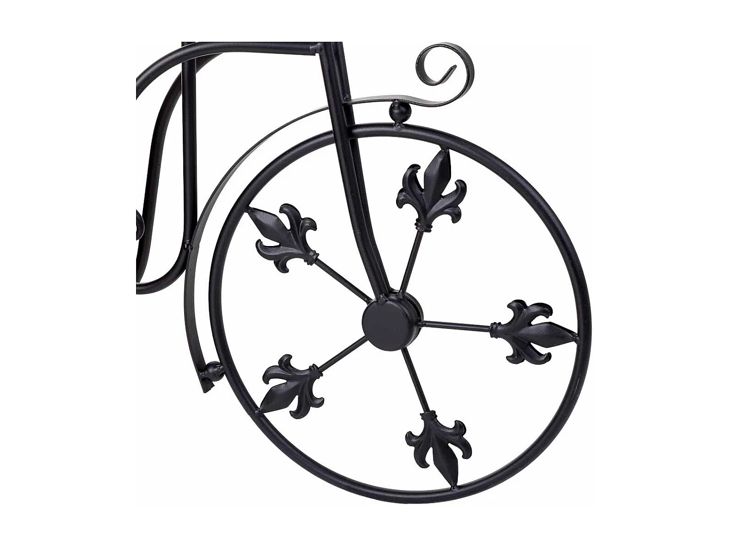 Schwarzer Fahrrad-Pflanzständer, 51x20x33h cm