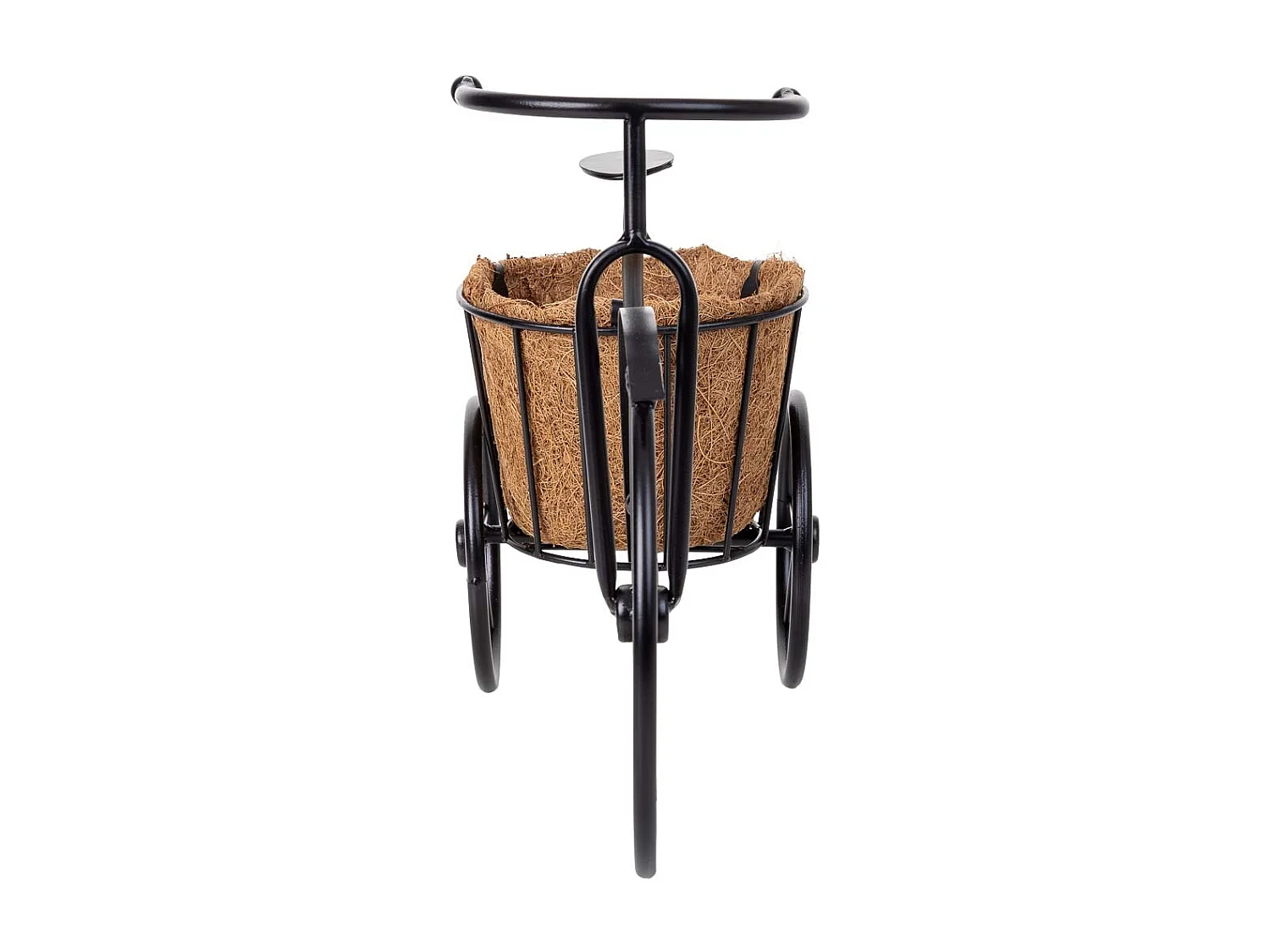 Schwarzer Fahrrad-Pflanzständer, 40x15x29h cm