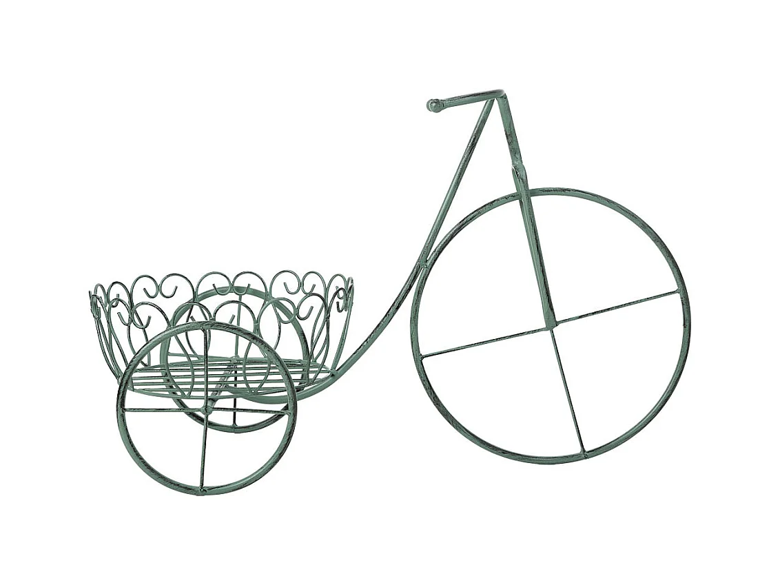 Suporte para vasos de flores verde, 58x27x35h cm