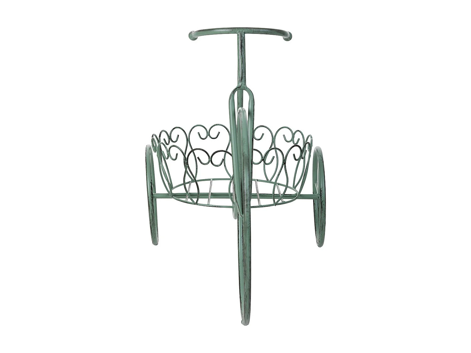 Suporte para vasos de flores verde, 58x27x35h cm