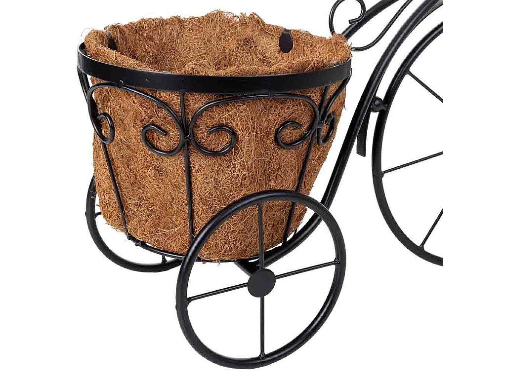 Support de jardinière pour vélo noir, 46x20x35h cm