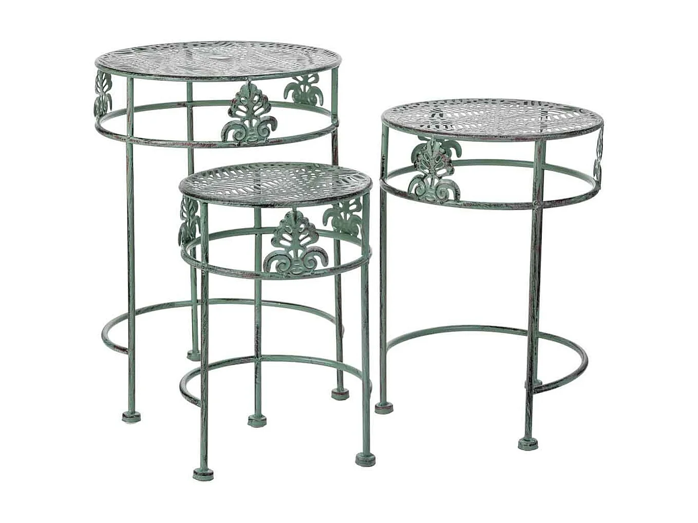 Suporte para vasos de flores preto, 3 peças, 28x28x40-24x24x34-20x20x30h cm