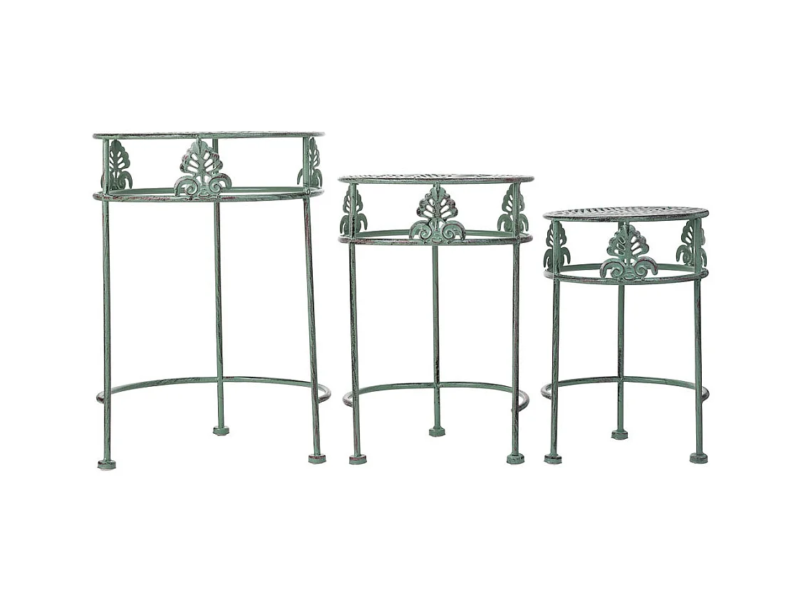 Support de pot de fleurs noir, 3 pièces, 28x28x40-24x24x34-20x20x30h cm