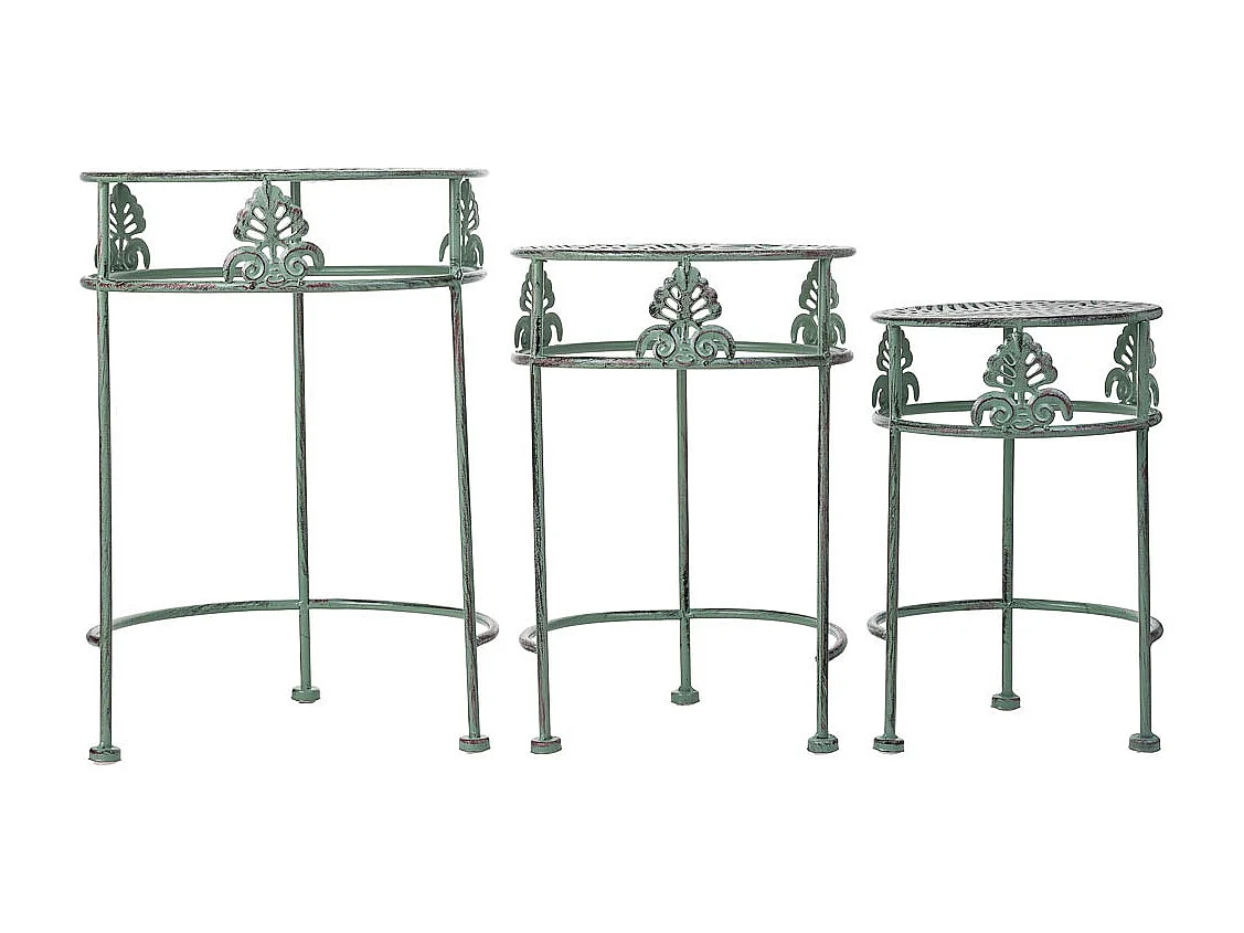 Suporte para vasos de flores preto, 3 peças, 28x28x40-24x24x34-20x20x30h cm