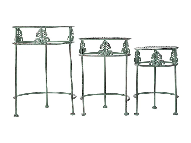 Suporte para vasos de flores preto, 3 peças, 28x28x40-24x24x34-20x20x30h cm