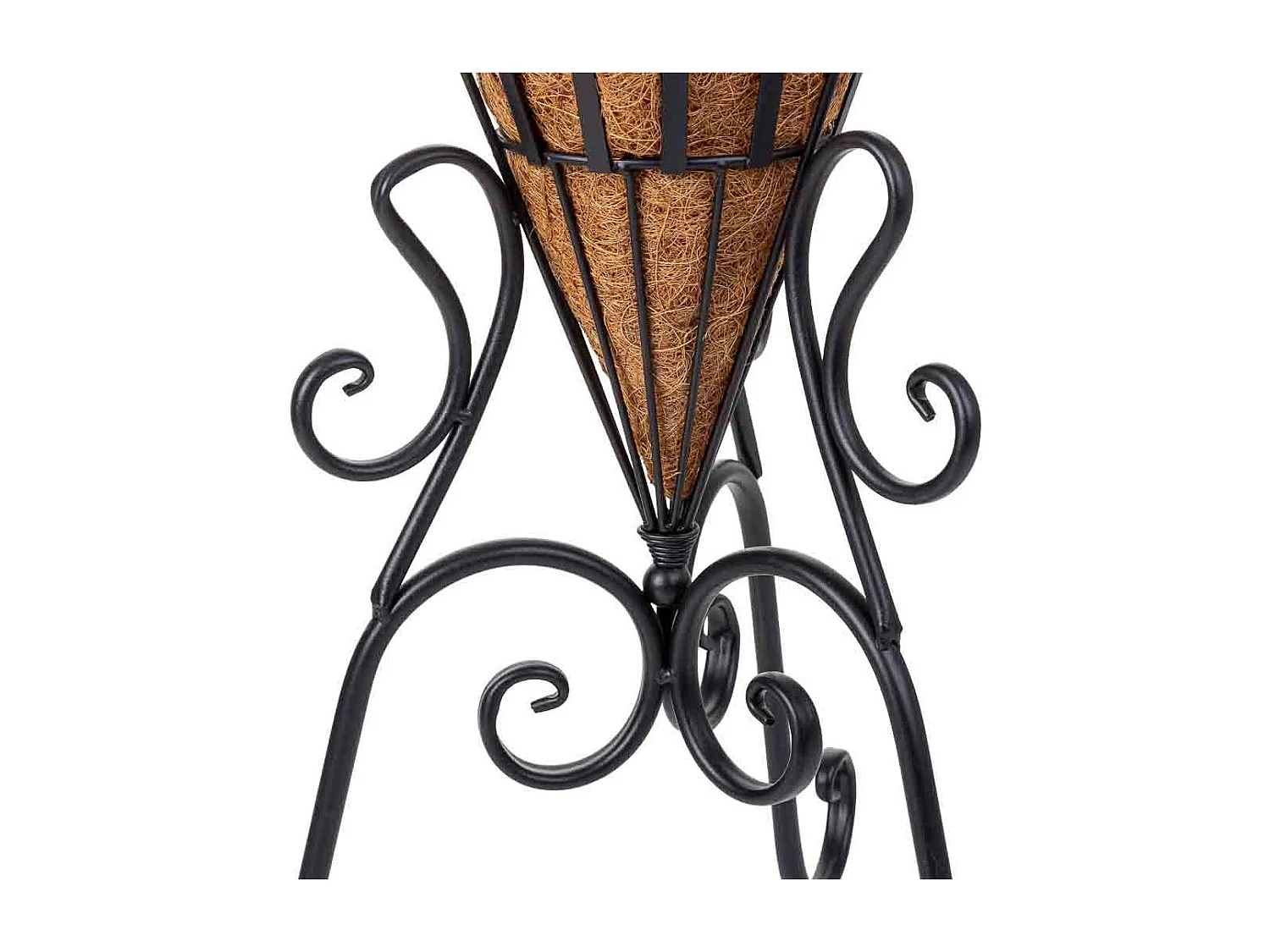 Suporte para vasos de flores preto, 42x37x61h cm