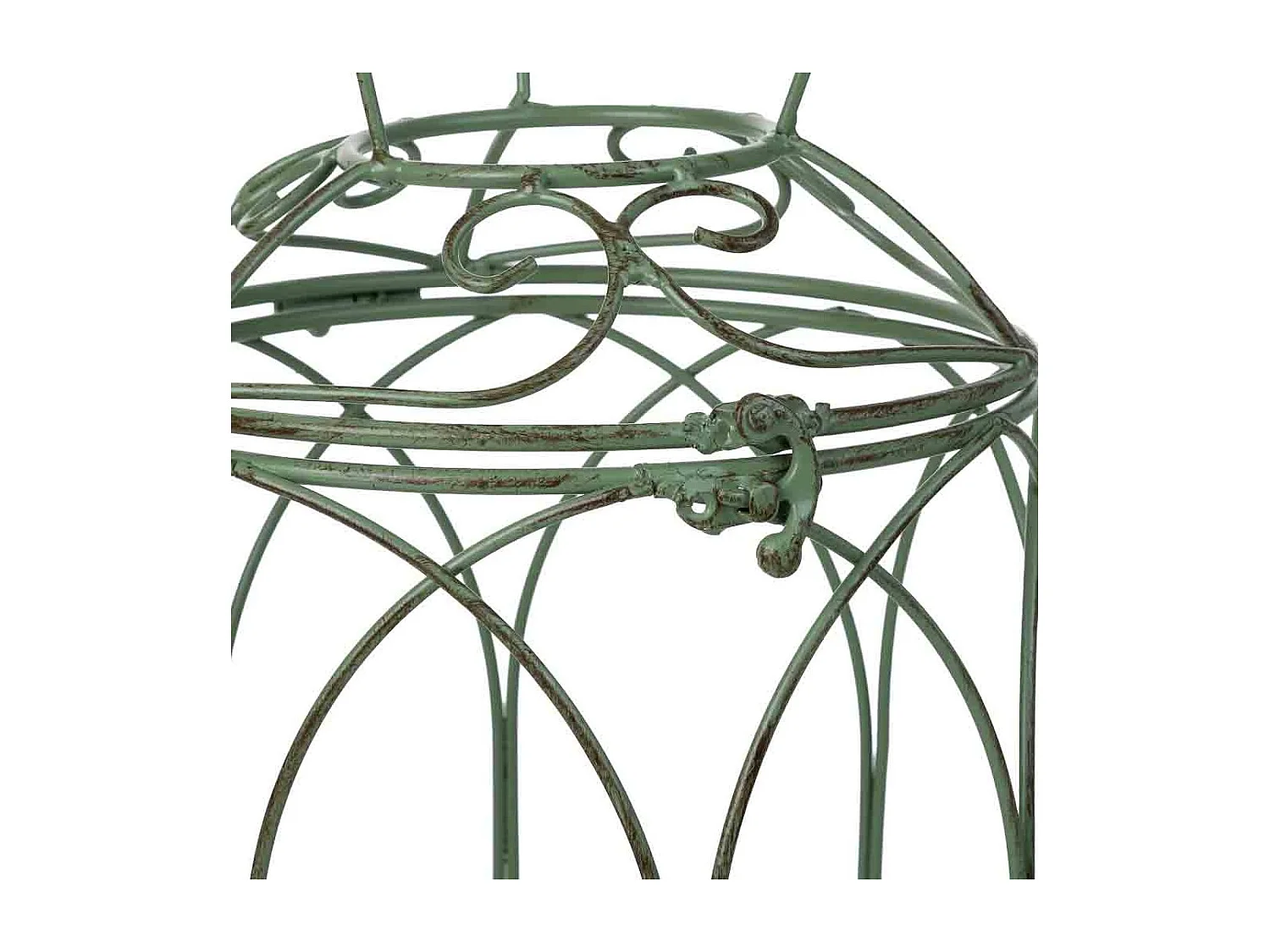 Jaula decorativa verde, 30x30x74h cm