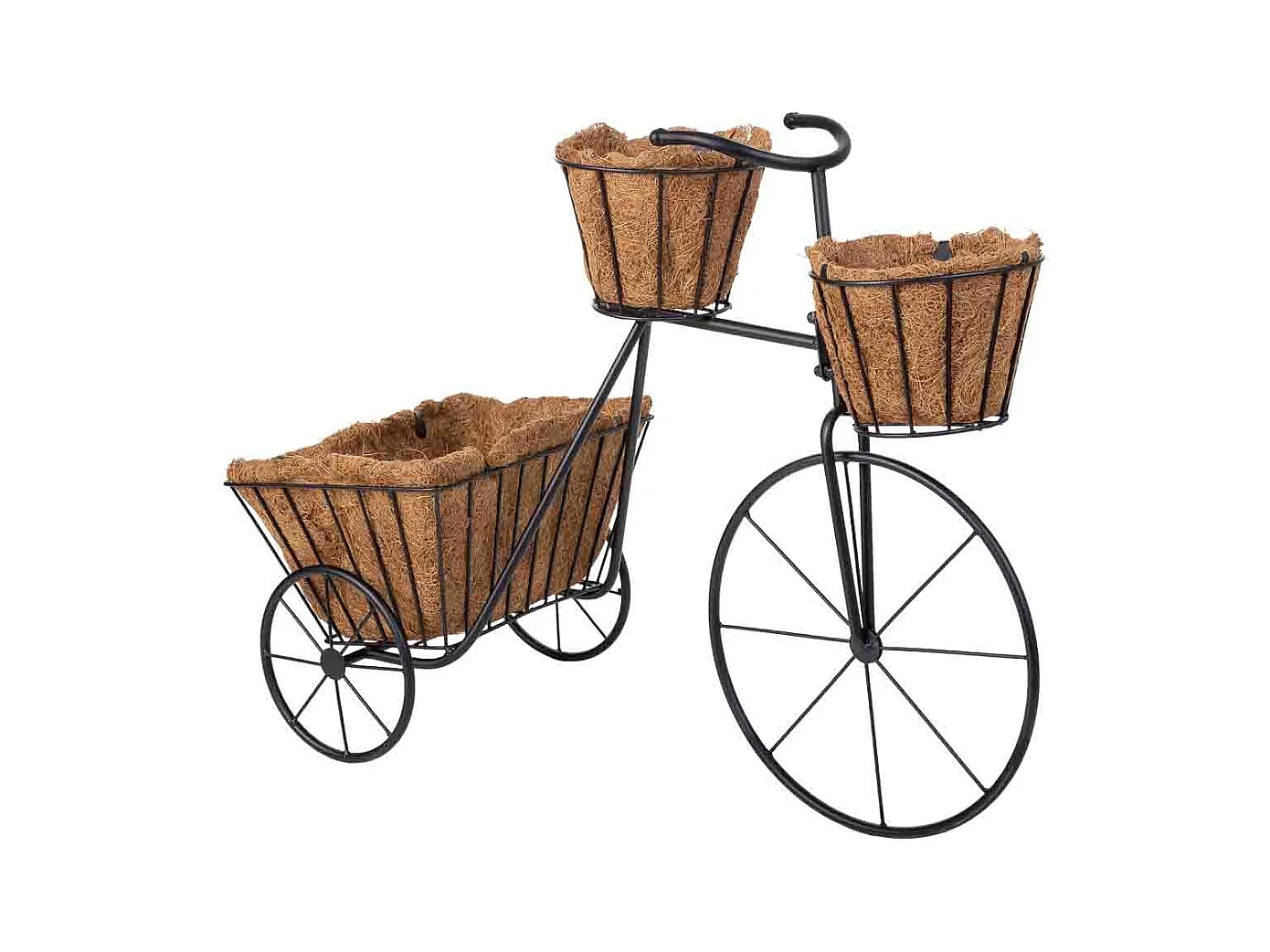 Suporte para bicicleta preto, 65x28x47h cm