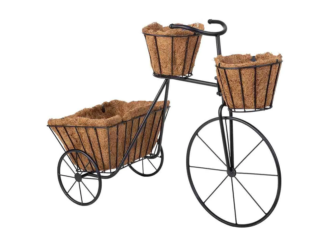 Suporte para bicicleta preto, 65x28x47h cm